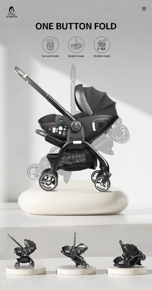 For Your Little One Qubi Infant Car Seat & Stroller & Base - Eclipse Black - For Your Little One