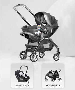 For Your Little One Qubi Infant Car Seat & Stroller & Base - Eclipse Black - For Your Little One