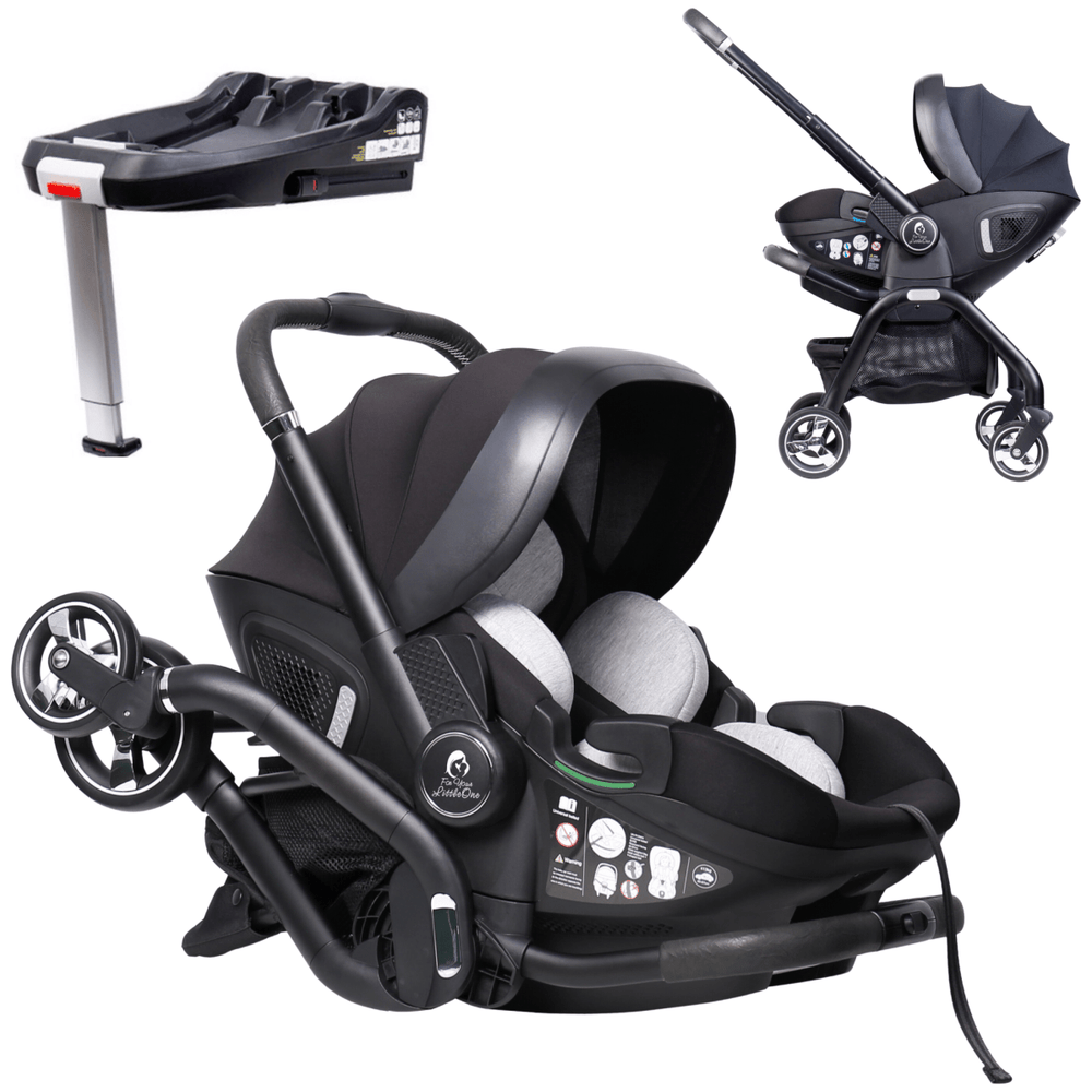 For Your Little One Qubi Infant Car Seat & Stroller & Base - Eclipse Black - For Your Little One