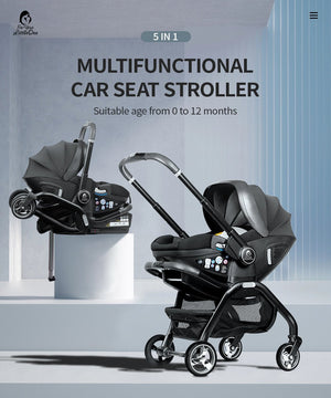 For Your Little One Qubi Infant Car Seat & Stroller & Base - Eclipse Black - For Your Little One