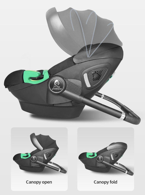 For Your Little One Qubi Infant Car Seat & Stroller & Base - Eclipse Black - For Your Little One