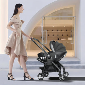 For Your Little One Qubi Infant Car Seat & Stroller & Base - Eclipse Black - For Your Little One