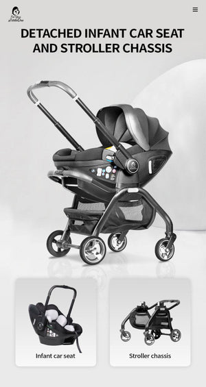 For Your Little One Qubi Infant Car Seat & Stroller & Base - Eclipse Black - For Your Little One