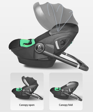 For Your Little One Qubi Infant Car Seat & Stroller & Base - Eclipse Black - For Your Little One