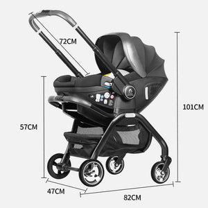 For Your Little One Qubi Infant Car Seat & Stroller & Base - Eclipse Black - For Your Little One