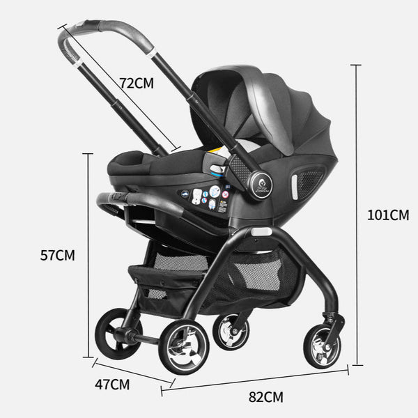 For Your Little One Qubi Infant Car Seat & Stroller & Base - Eclipse Black - For Your Little One