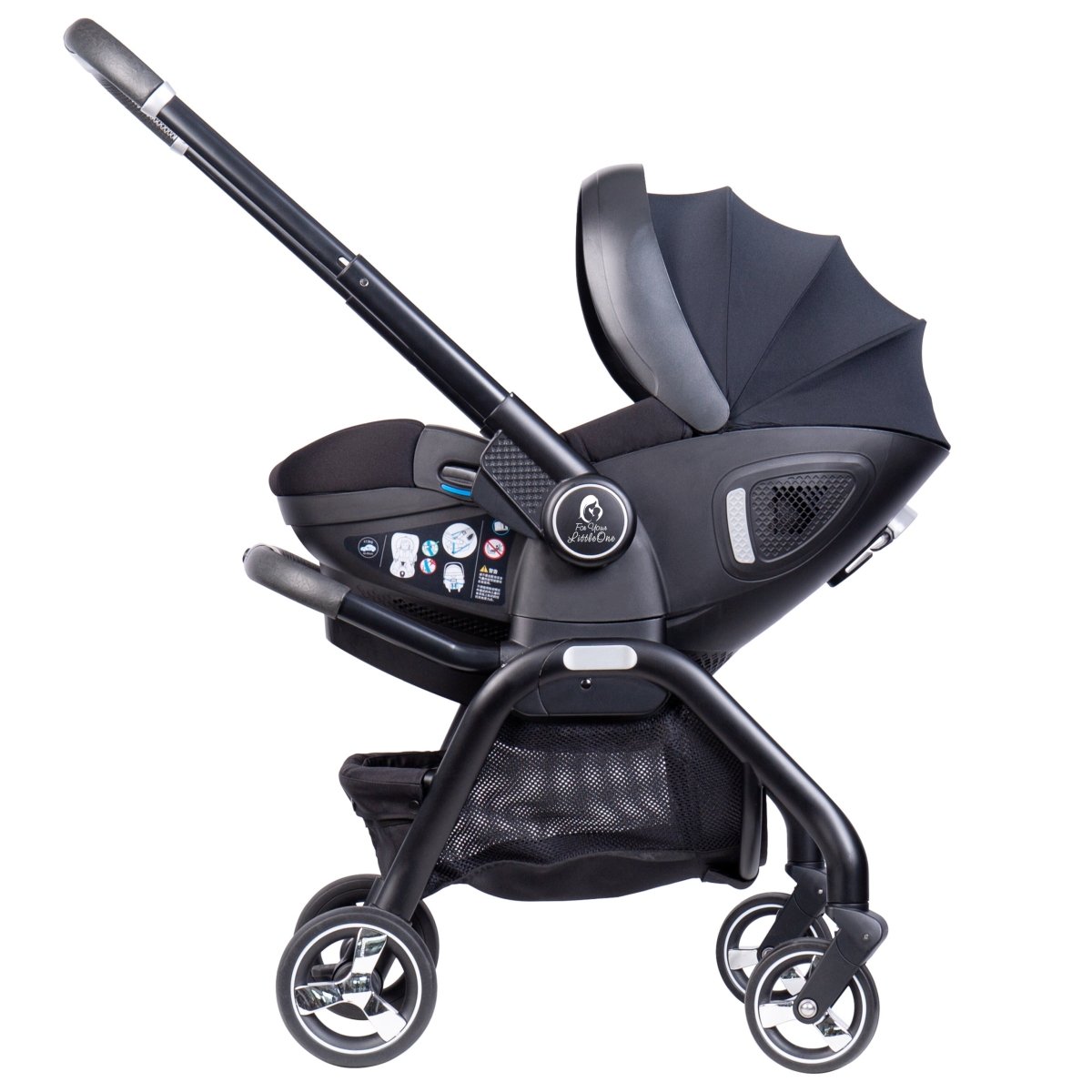 For Your Little One Qubi Infant Car Seat & Stroller & Base - Eclipse Black - For Your Little One