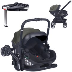 For Your Little One Qubi Infant Car Seat & Stroller & Base - Olive Grey - For Your Little One