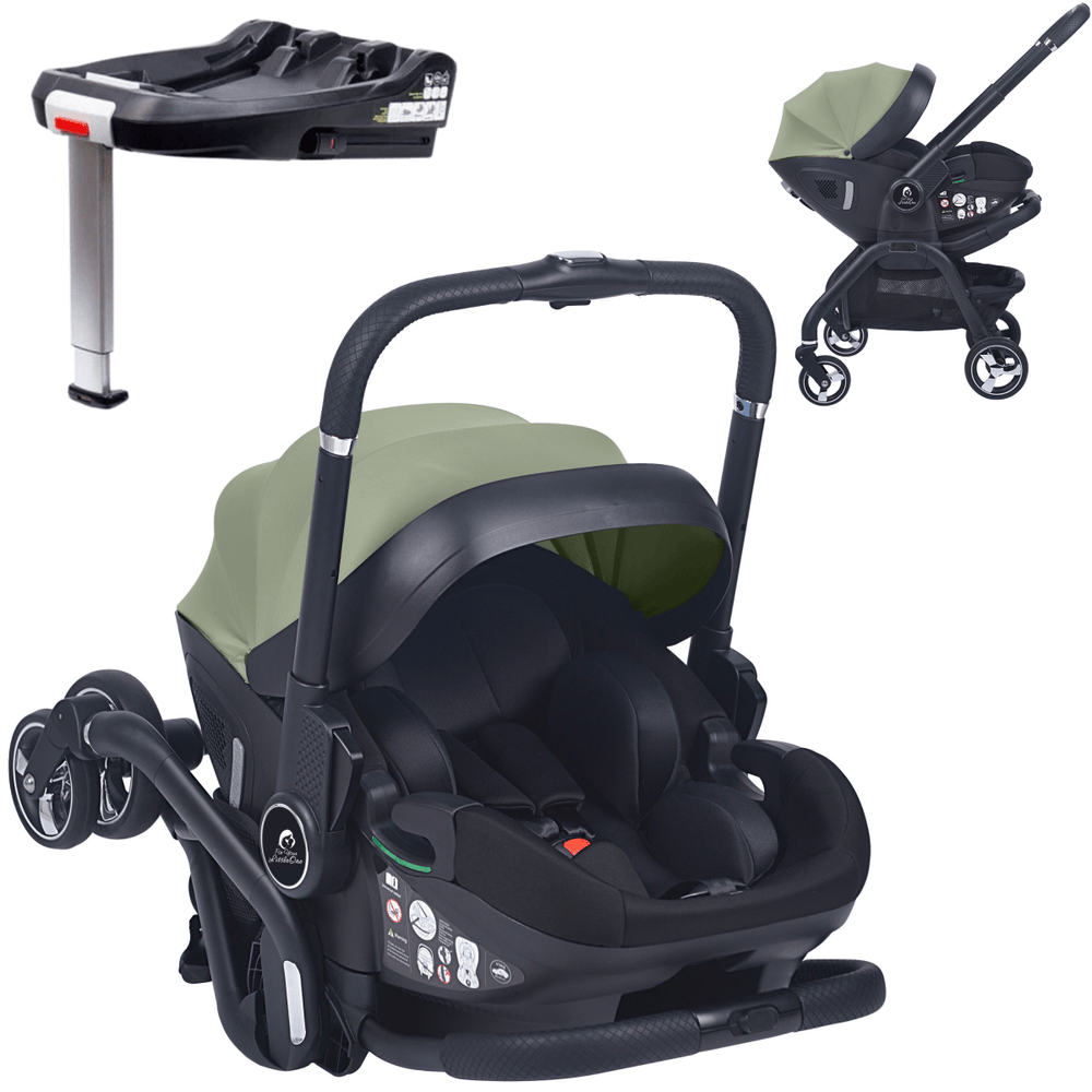 For Your Little One Qubi Infant Car Seat & Stroller & Base - Sage Green - For Your Little One