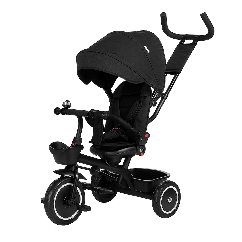 Foryourlittleone 6 in 1 Trike V3 - Black (9 months - 5 years) - For Your Little One