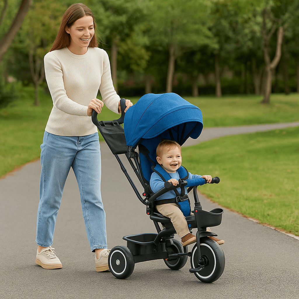 Foryourlittleone 6 in 1 Trike V3 - Blue (9 months - 5 years) - For Your Little One