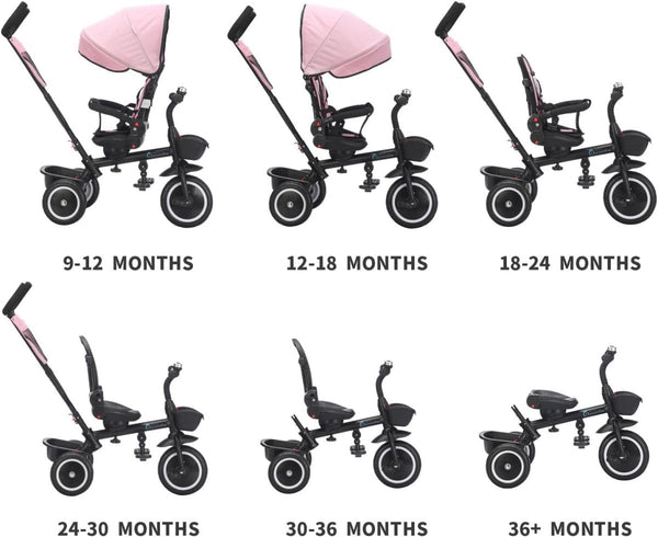Foryourlittleone 6 in 1 Trike V3 - Blue (9 months - 5 years) - For Your Little One