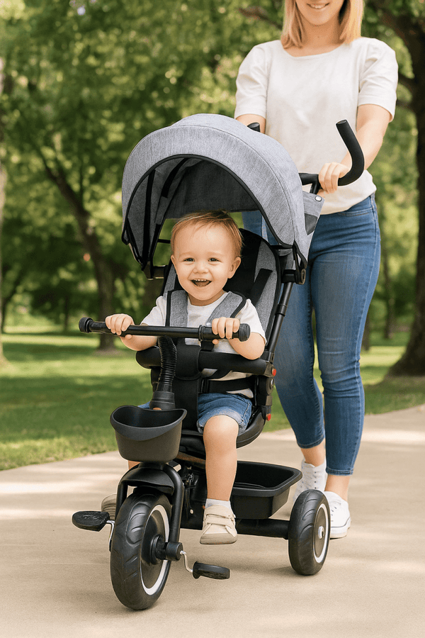 Foryourlittleone 6 in 1 Trike V3 - Grey (9 months - 5 years) - For Your Little One