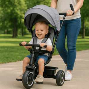 Foryourlittleone 6 in 1 Trike V3 - Grey (9 months - 5 years) - For Your Little One
