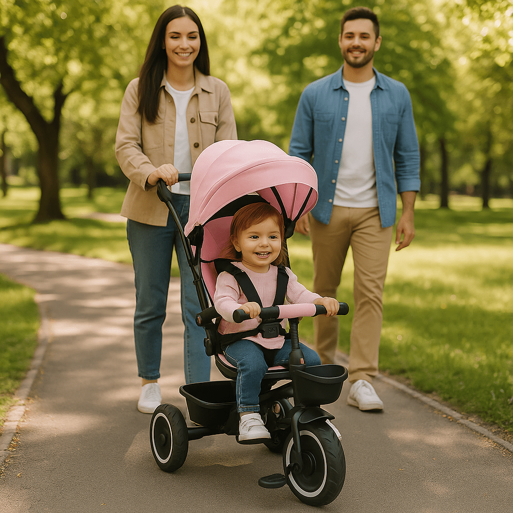 Foryourlittleone 6 in 1 Trike V3 - Pink (9 months - 5 years) - For Your Little One
