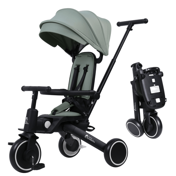 Foryourlittleone Xplor 6 in 1 Foldable Trike - Green (10m - 5y) - For Your Little One