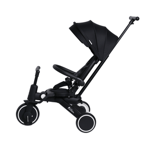 Foryourlittleone Xplor 6 in 1 Foldable Trike - Jet Black (10m - 5y) - For Your Little One