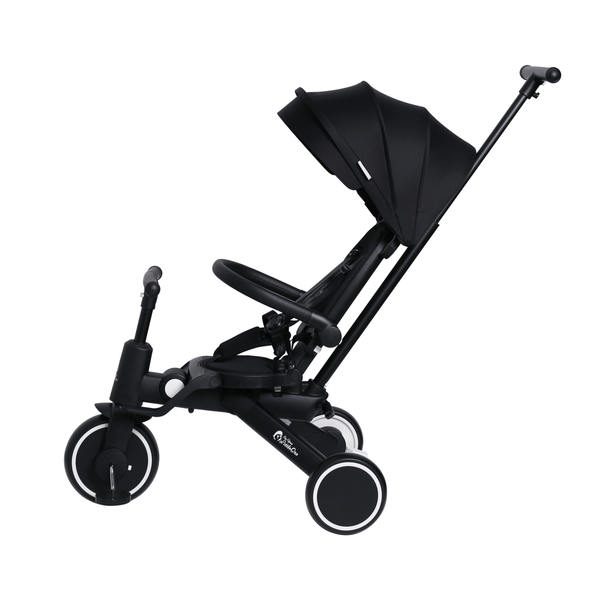 Foryourlittleone Xplor 6 in 1 Foldable Trike - Jet Black (10m - 5y) - For Your Little One