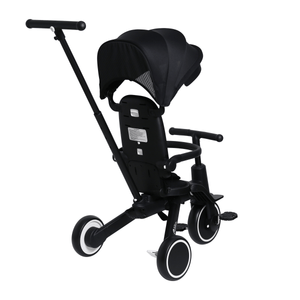 Foryourlittleone Xplor 6 in 1 Foldable Trike - Jet Black (10m - 5y) - For Your Little One
