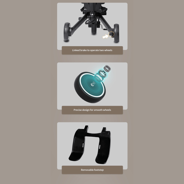 Foryourlittleone Xplor Foldable Trike - Grey Olive (2025) Clearance - Grade A Return - For Your Little One