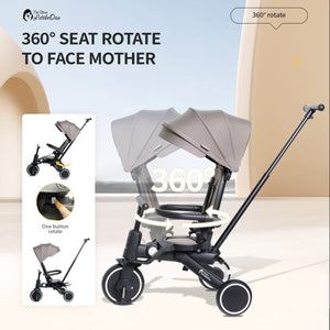 Foryourlittleone Xplor Foldable Trike - Jet Black (2025) - Clearance "Grade A Return" - For Your Little One