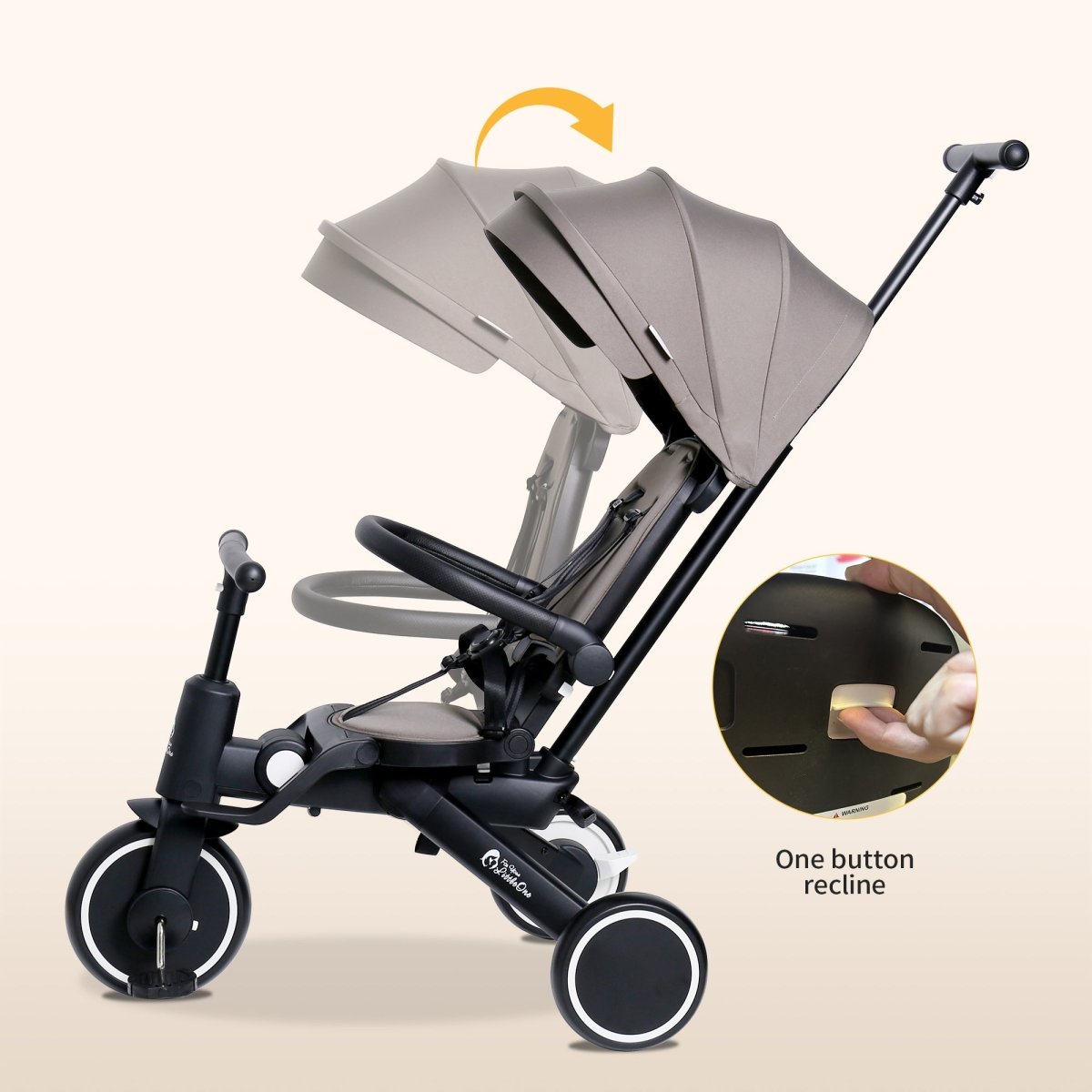 Foryourlittleone Xplor Foldable Trike - Jet Black (2025) - Clearance "Grade A Return" - For Your Little One
