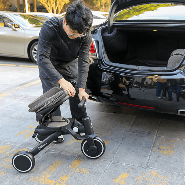 Foryourlittleone Xplor Ultimate 6 in 1 Foldable Trike - Jet Black (10m - 5y) - For Your Little One