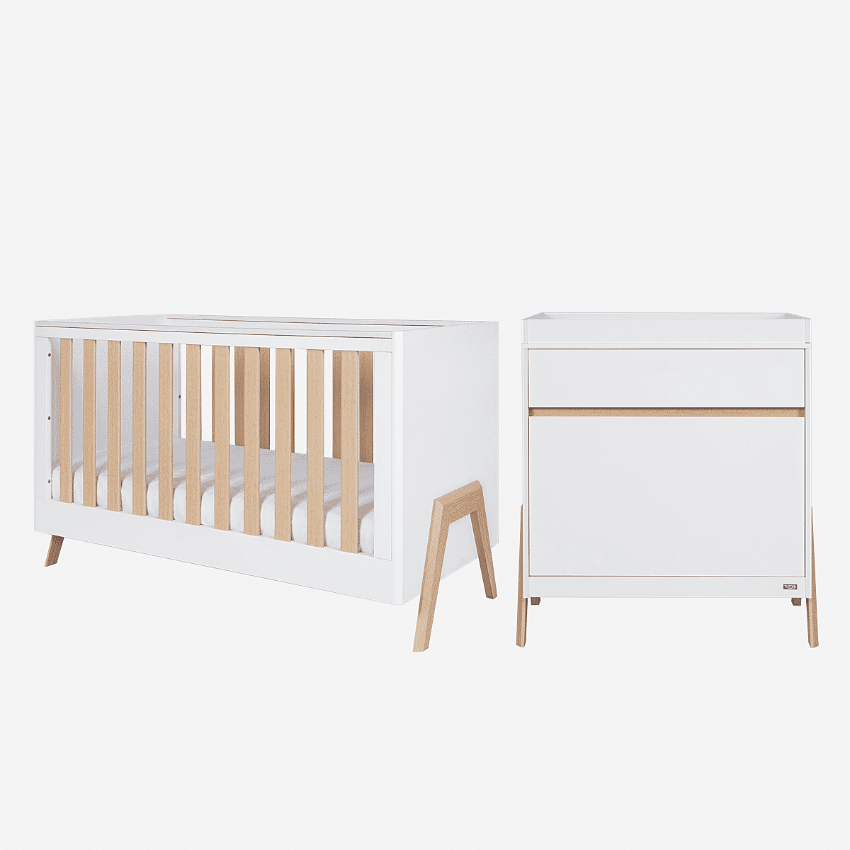 Tutti Bambini Fuori 2pc Room Set - White/Light Oak - For Your Little One