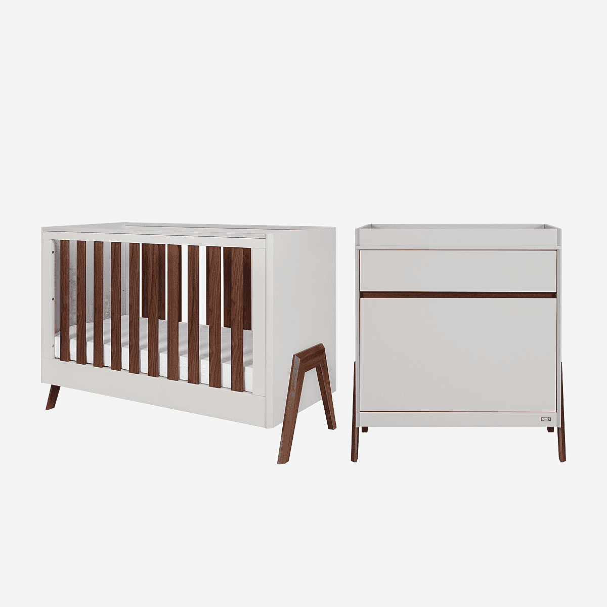 Tutti Bambini Fuori Mini 2pc Room Set - White Sand/Warm Walnut - For Your Little One