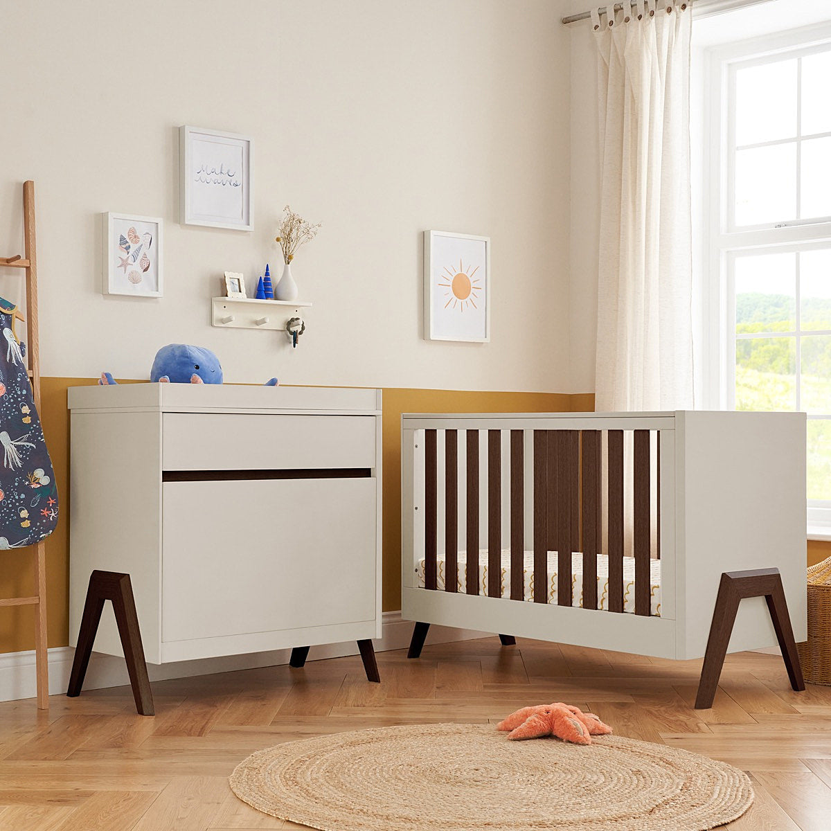 Tutti Bambini Fuori Mini 2pc Room Set - White Sand/Warm Walnut - For Your Little One