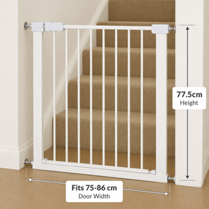 FYLO 3x Baby Safety Stair Gate Pressure Fit 75 - 86cm (3 pack) - For Your Little One