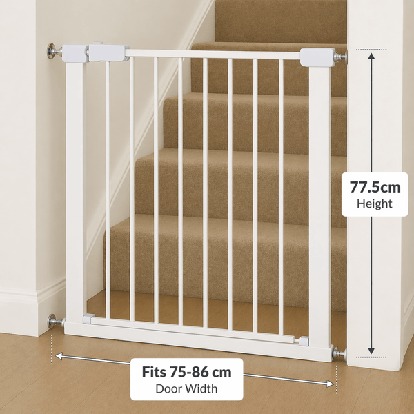 FYLO 3x Baby Safety Stair Gate Pressure Fit 75 - 86cm (3 pack) - For Your Little One