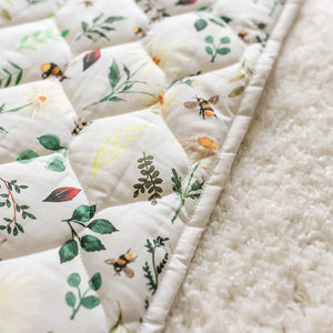 Gilded Bird Wild Bee Quilted Playmat - For Your Little One