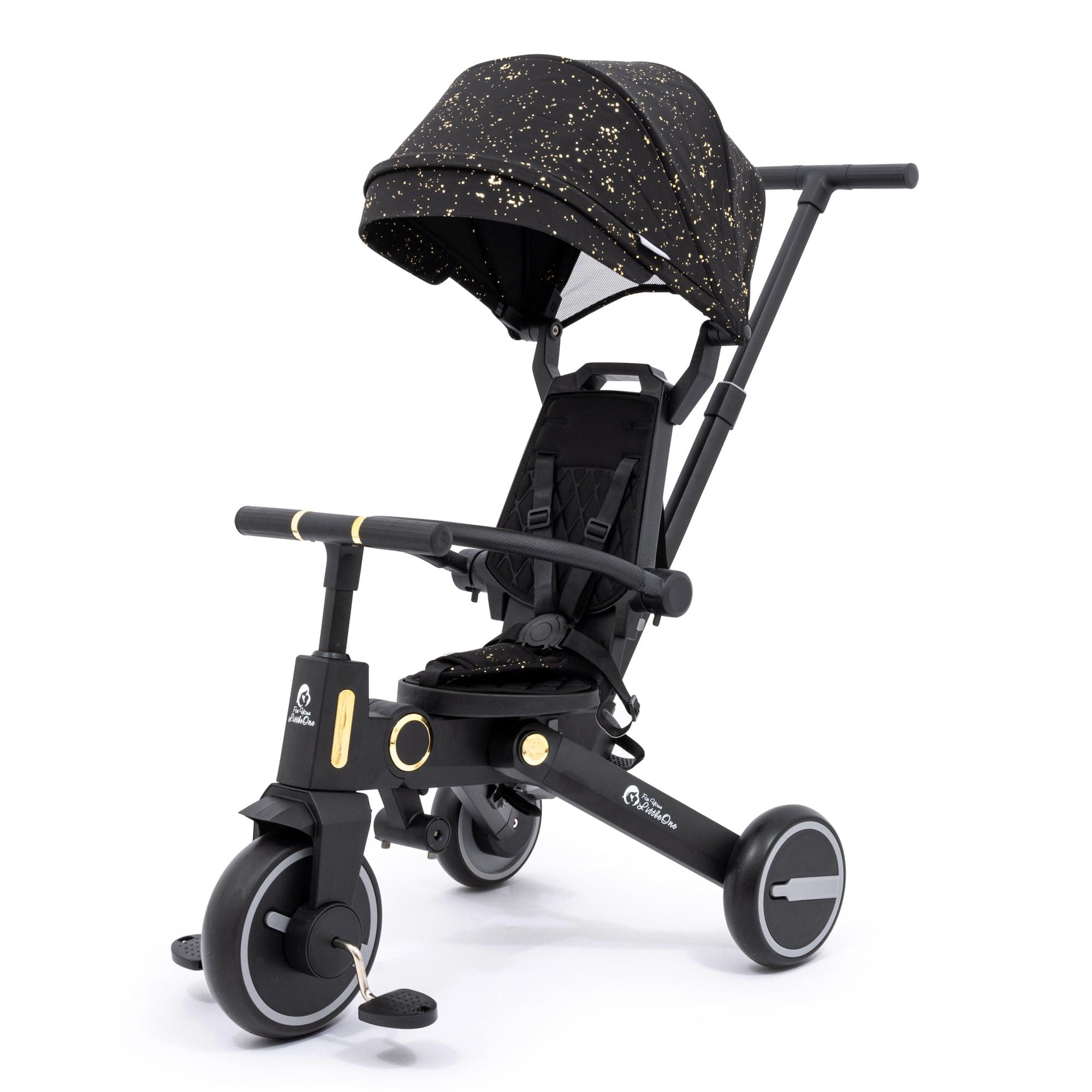Foryourlittleone Xplor Plus Foldable Trike - Black & Gold -  | For Your Little One