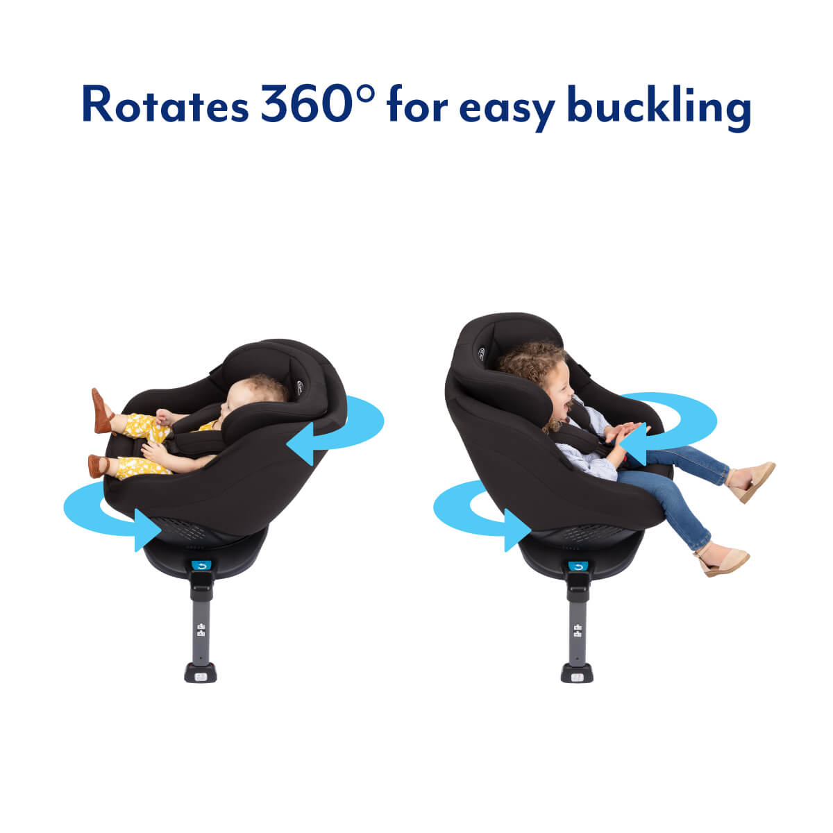 GRACO TURN2ME ISOFIX GROUP 0+/1 ROTATING CAR SEAT - BLACK -  | For Your Little One