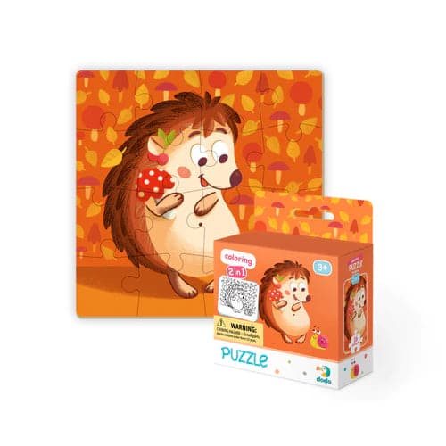 Halilit Dodo Colouring Puzzle 2 in 1 Hedgehog - For Your Little One