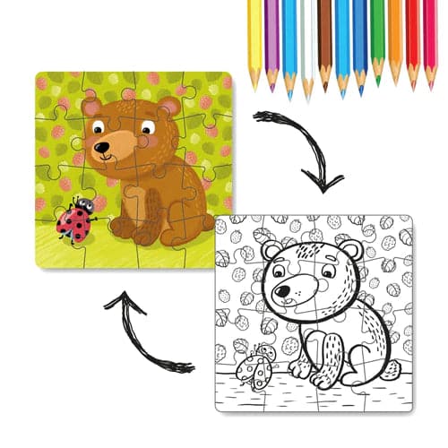 Halilit Dodo Colouring Puzzle 2 in 1 Little Bear