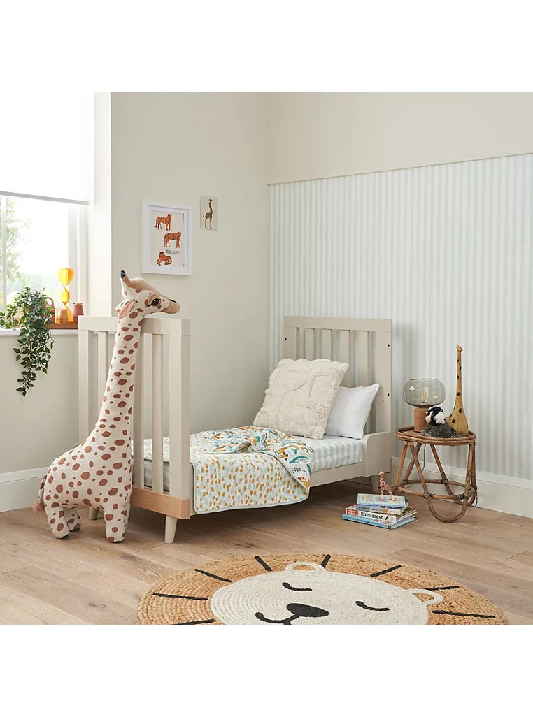 Tutti Bambini Hygge Mini Cot Bed - Light Oak/White Sand