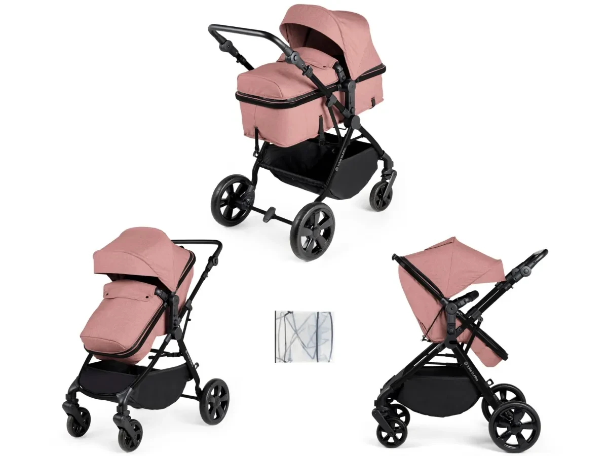 ** Stock Clearance** Ickle Bubba Comet 2 in 1 Pushchair - Black/ dusky Pink/ Black   