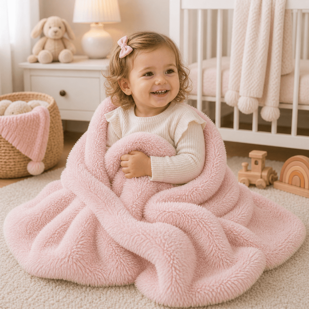 Luxury Faux Fur Baby / Toddler Blanket - Pink - For Your Little One