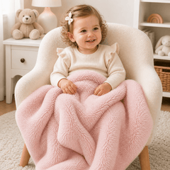 Luxury Faux Fur Baby / Toddler Blanket - Pink - For Your Little One