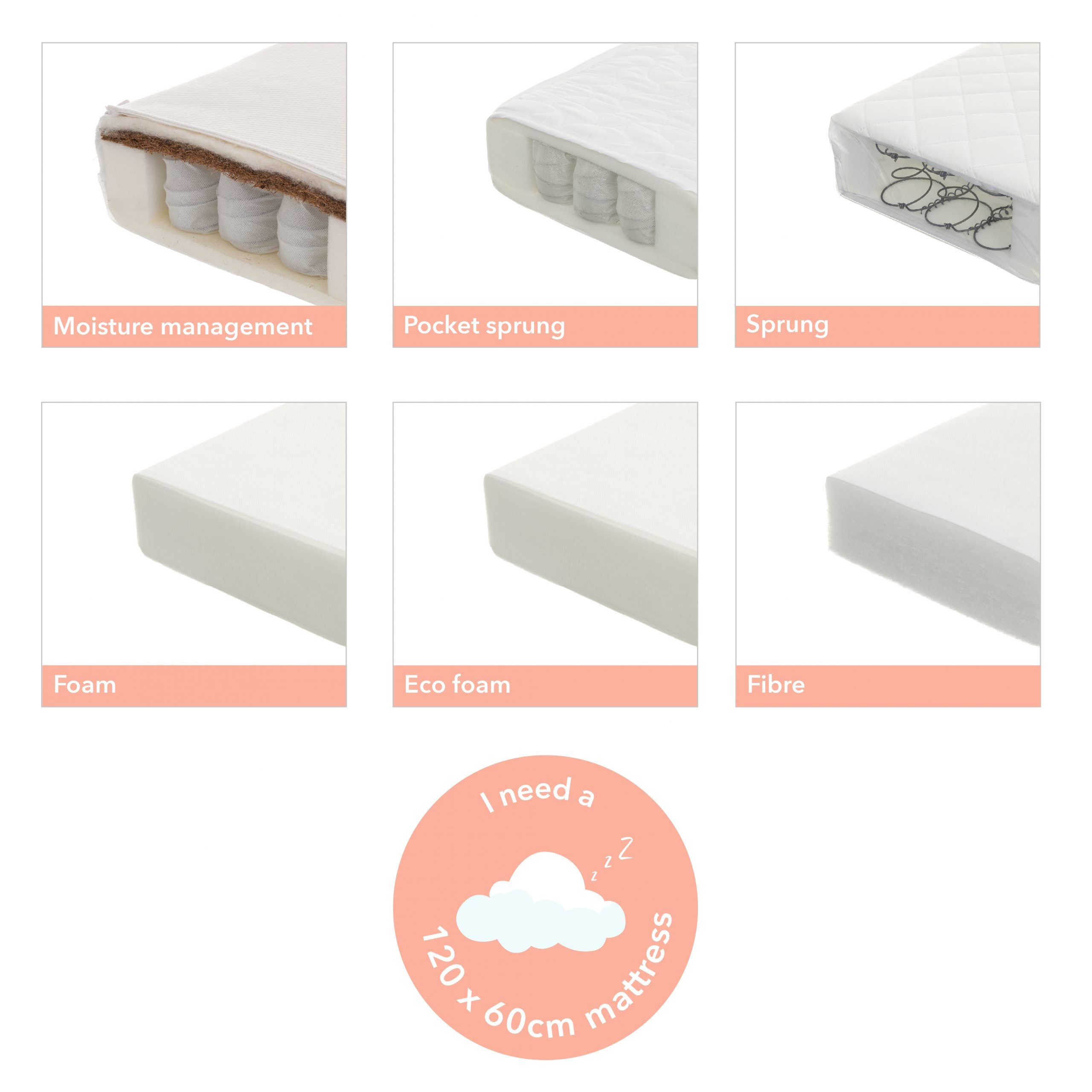 Obaby Stamford Mini Sleigh Cot Bed - White -  | For Your Little One