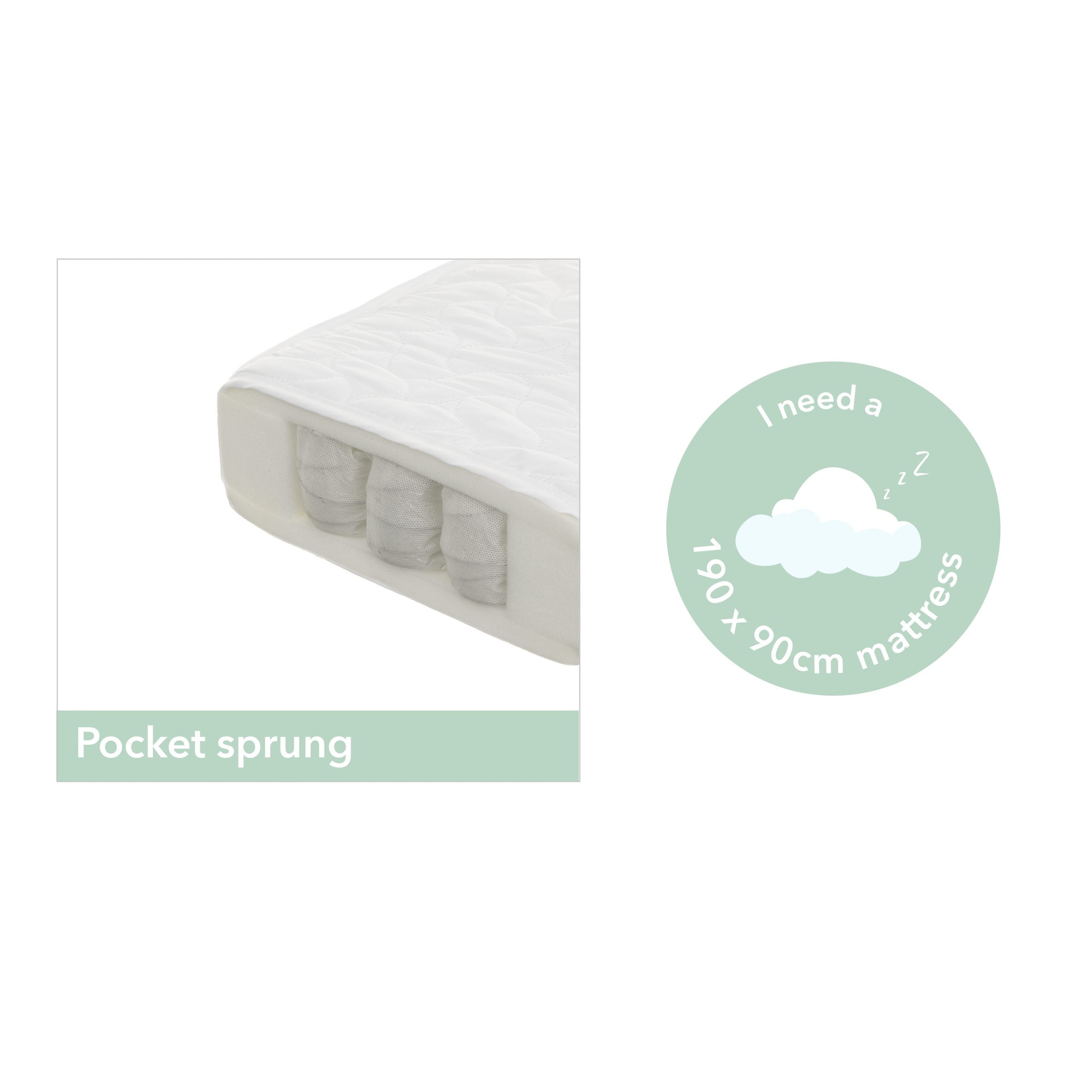 Obaby Maya Toddler Bed - White with Natural -  | For Your Little One
