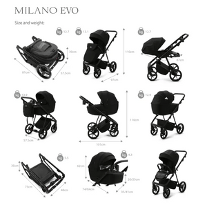 Mee - Go 2 in 1 Milano Evo - Abstract Black - For Your Little One