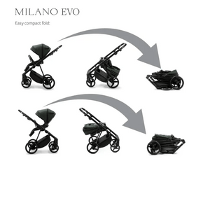 Mee - Go 3 in 1 Travel System Milano Evo - Abstract Black - For Your Little One