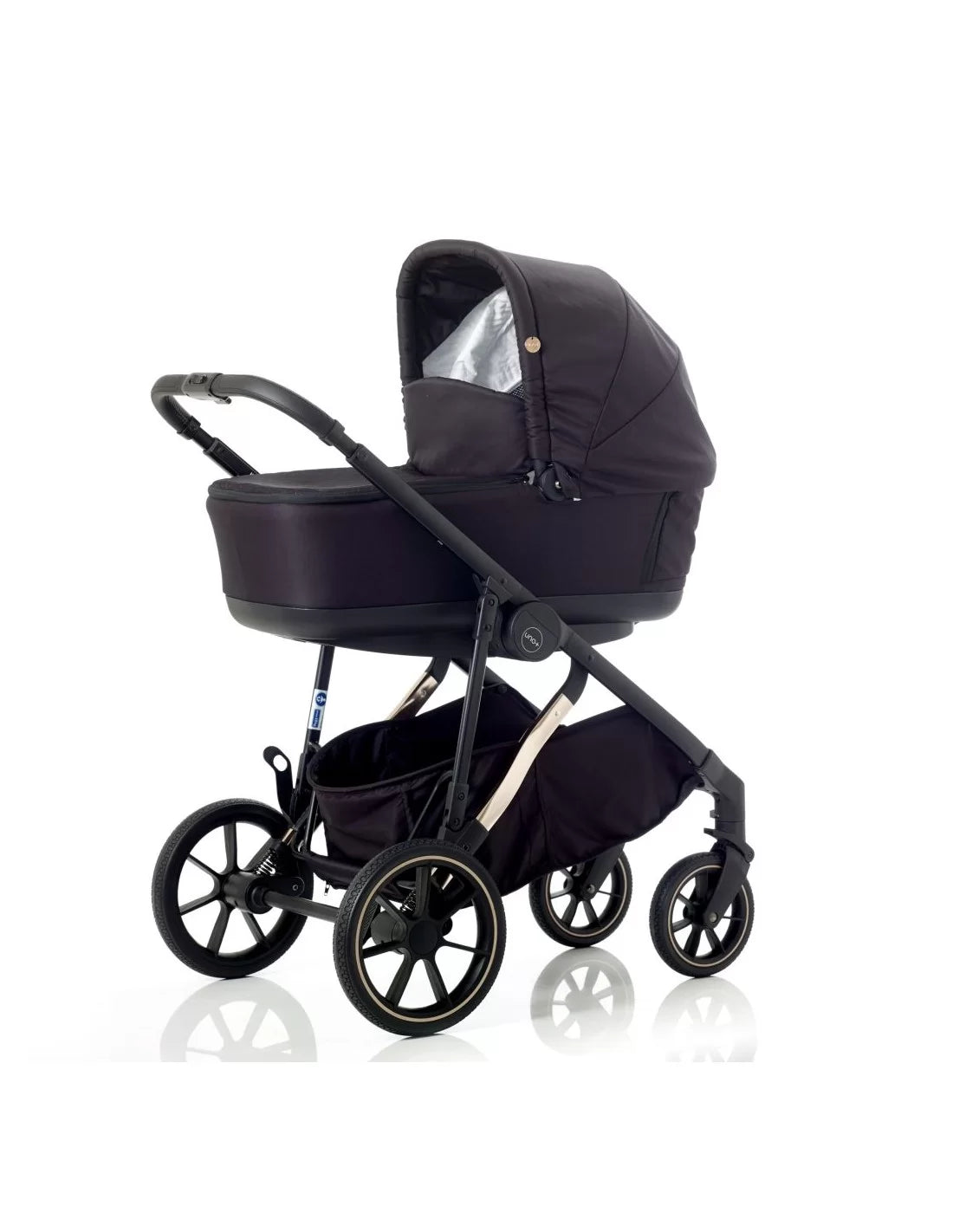 Mee-Go Uno Plus Carry Cot - Black/Rose - For Your Little One
