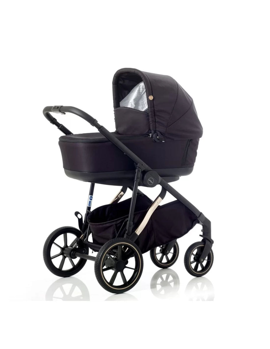 Mee - Go Uno Plus Carry Cot - Black/Rose - For Your Little One