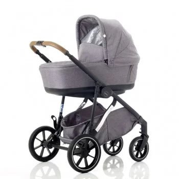 Mee - Go Uno Plus Carry Cot - Grey/Chrome - For Your Little One