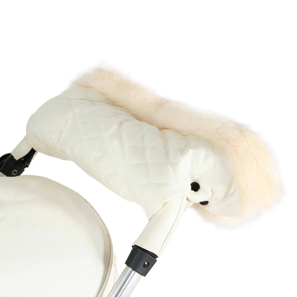 My Babiie Fur Trimmed Cream Pushchair Handmuff - For Your Little One