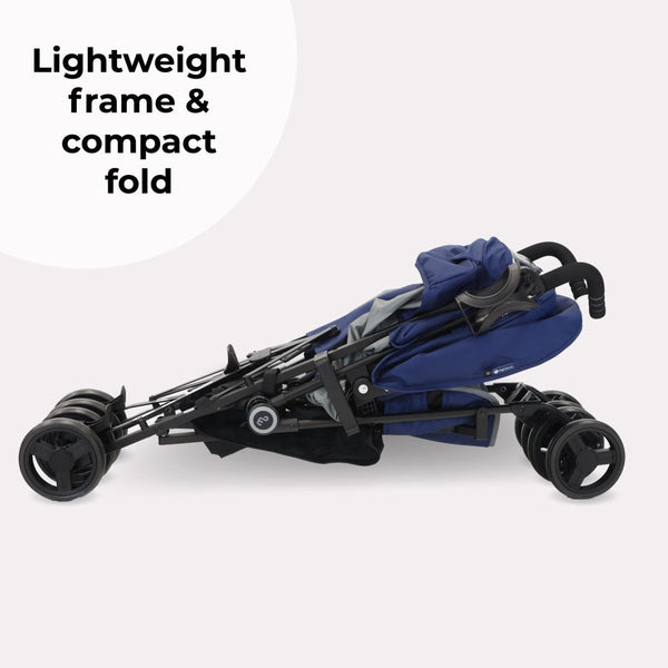 My Babiie MB02 Plus Lightweight Stroller - Blue and Grey - For Your Little One